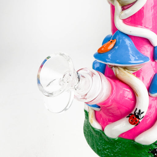 10" 3D Mushroom Design Glass Beaker Bong | Jupiter Grass