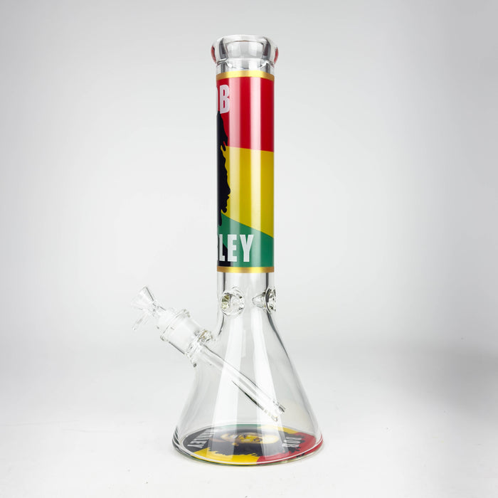 14" BM Design Glass Bong – 7mm Thick with Ice Catcher | Jupiter Grass