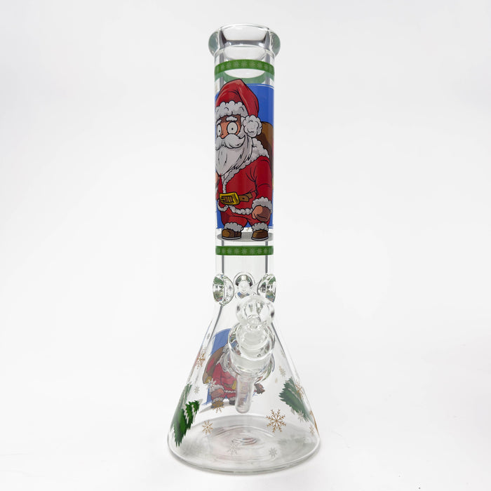 14" Holiday Series 7mm Thick Glass Water Bong – Glow in the Dark | Jupiter Grass