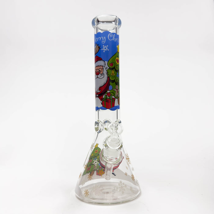 14" Holiday Series 7mm Thick Glass Water Bong – Glow in the Dark | Jupiter Grass