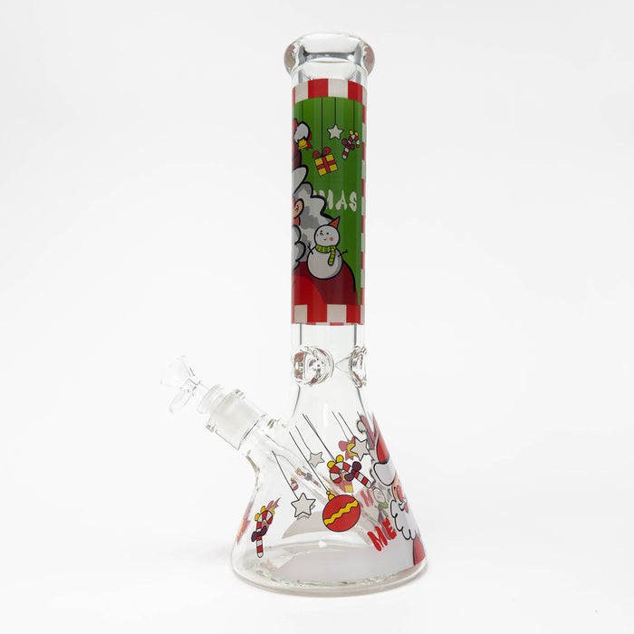 14" Holiday Series 7mm Thick Glass Water Bong – Glow in the Dark | Jupiter Grass