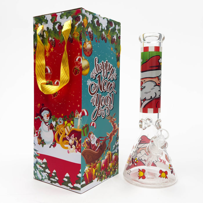 14" Holiday Series 7mm Thick Glass Water Bong – Glow in the Dark | Jupiter Grass