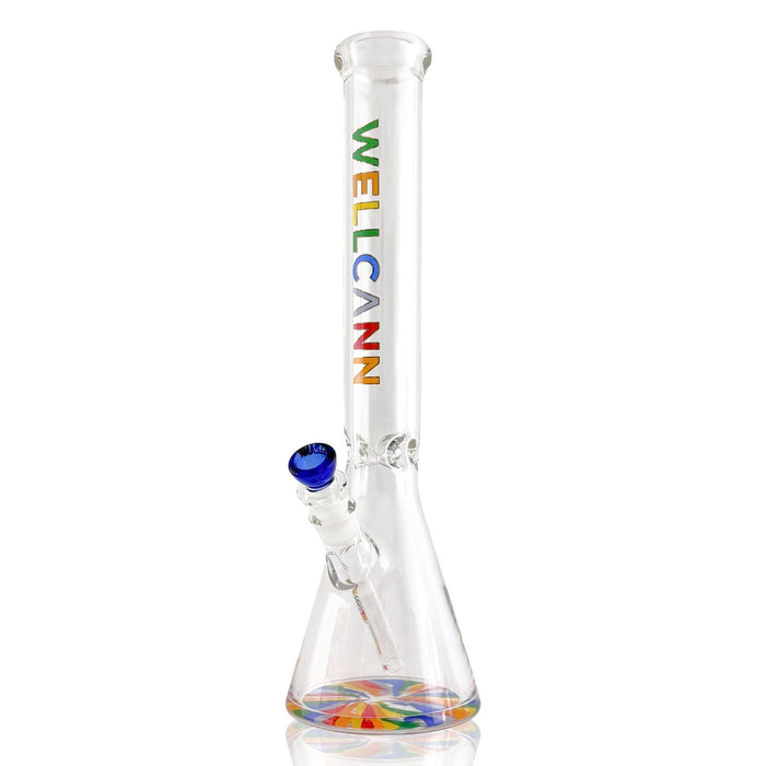 Wellcann | HeavyShield 17" Premium Beaker Bong – 7mm Thick Glass Reinforced Base | Jupiter Grass