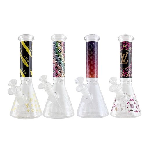 10" LuxePrint Beaker Bong Collection – 4mm Thick Glass | Jupiter Grass