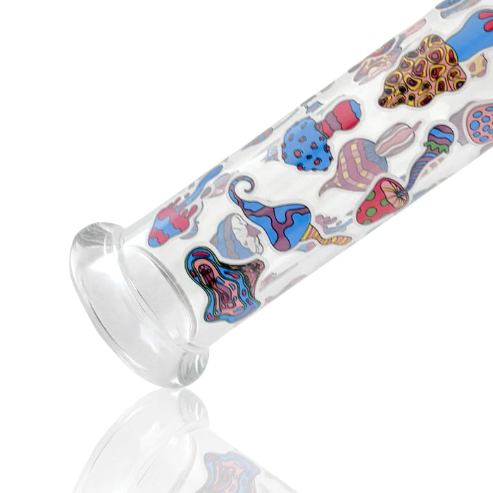 10" Psychedelic Shroomscape Beaker Bong – 4mm Thick Glass | Jupiter Grass