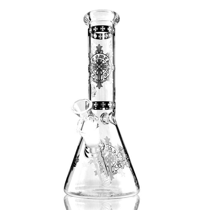 10" Gothic Cross Beaker Bong Series – 4mm Thick Glass | Jupiter Grass