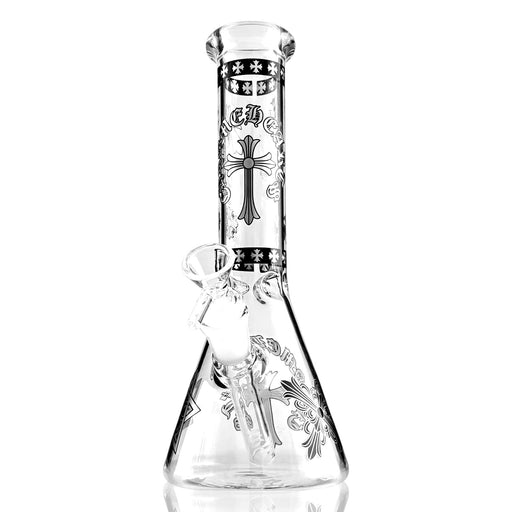 10" Gothic Cross Beaker Bong Series – 4mm Thick Glass | Jupiter Grass