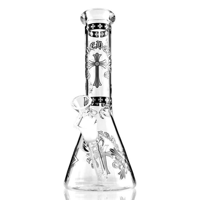 10" Gothic Cross Beaker Bong Series – 4mm Thick Glass | Jupiter Grass