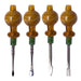 Assorted Design Yellow Multi-Purpose Dabbing Stick and Carb Cap with Scooper - Set-4 | Jupiter Grass