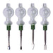 Assorted Design Clear Glow In The Dark Dabbing Stick and Carb Cap with Flat Scooper - Set-4 | Jupiter Grass