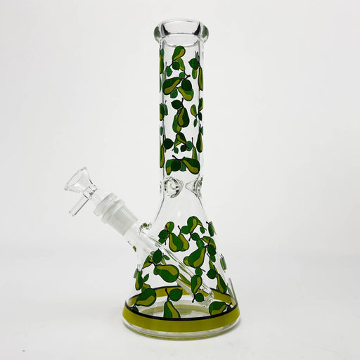 10" Glass Beaker Bong with Apple Design [FT08] | Jupiter Grass