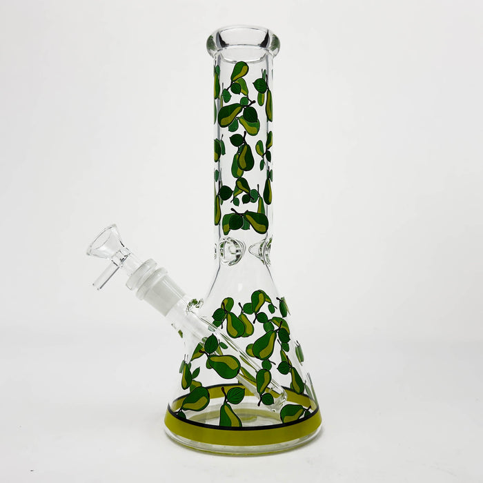 10" Glass Beaker Bong with Apple Design [FT08] | Jupiter Grass