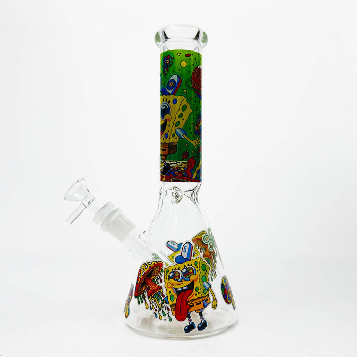 10" Glass Beaker Bong with SB Design [FT06] | Jupiter Grass
