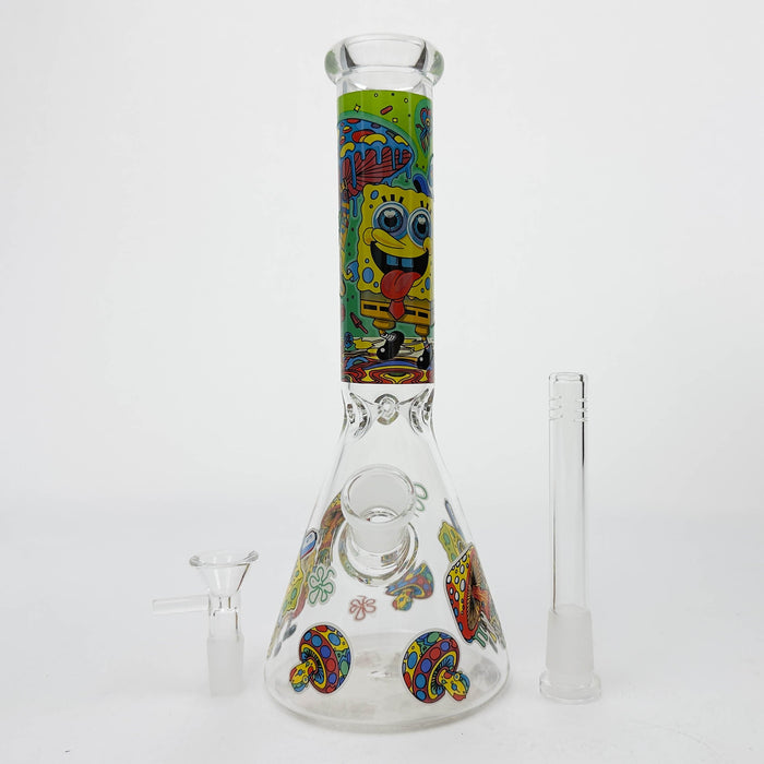 10" Glass Beaker Bong with SB Design [FT06] | Jupiter Grass