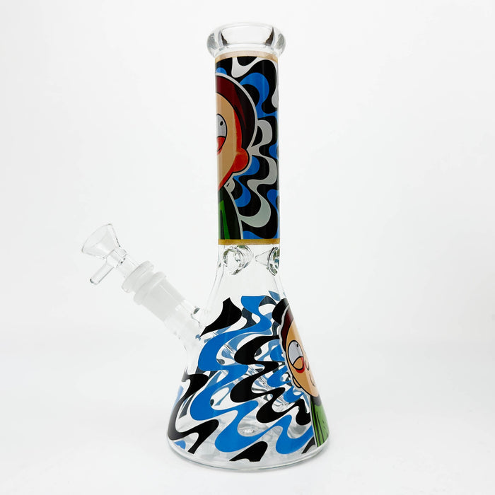 10" Glass Beaker Bong with R&M Design [FT09] | Jupiter Grass