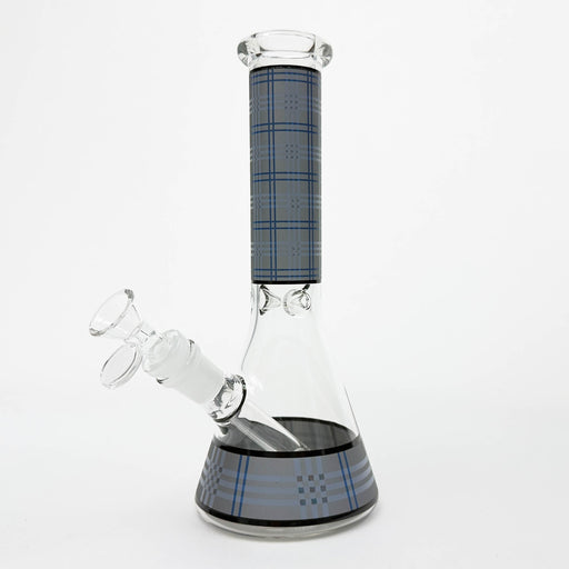 10" Glass Beaker Bong with Rectangle Print Design – [FT510] | Jupiter Grass