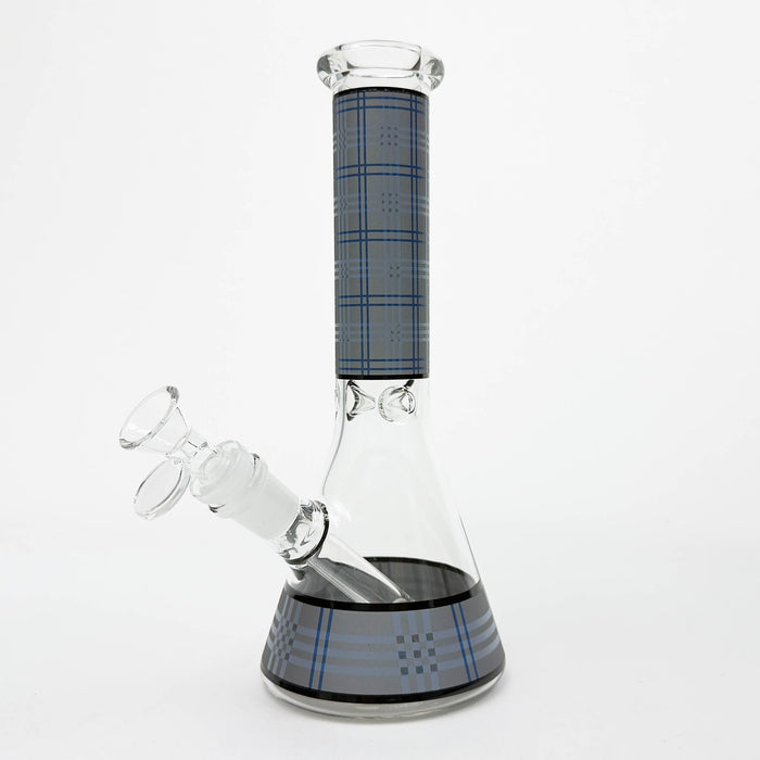 10" Glass Beaker Bong with Rectangle Print Design – [FT510] | Jupiter Grass