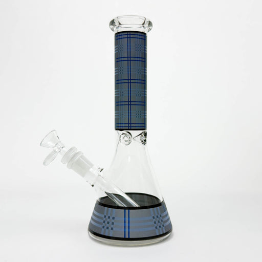 10" Glass Beaker Bong with Rectangle Print Design – [FT510] | Jupiter Grass