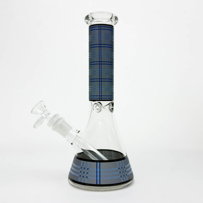 10" Glass Beaker Bong with Rectangle Print Design – [FT510] | Jupiter Grass