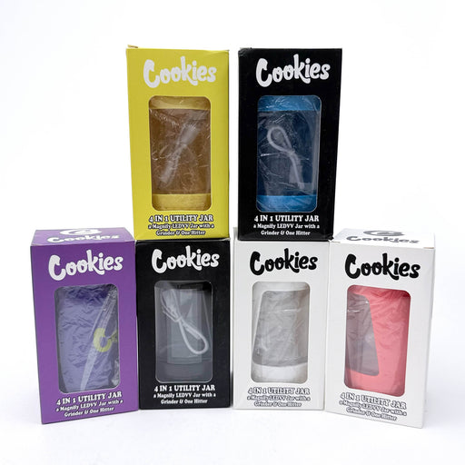 COOKIE | 4 IN 1 UTILITY JAR WITH GRINDER AND ONE HITTER | Jupiter Grass