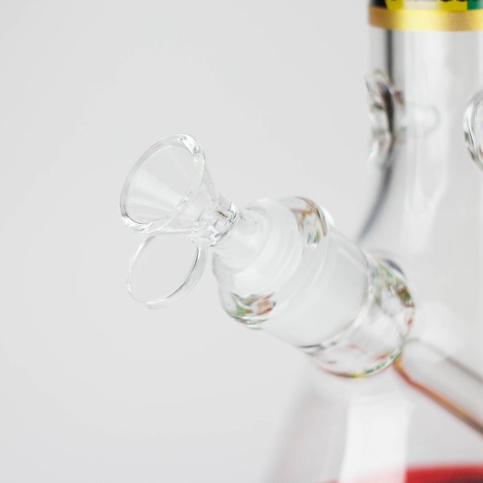 14" BM Design Glass Bong 7mm Thick Heavy Duty Beaker Water Pipe