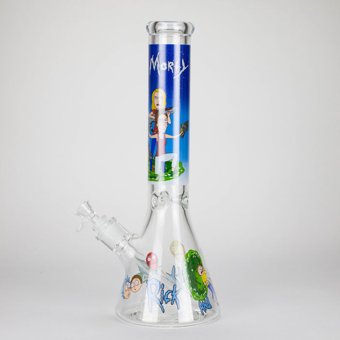 14" 7mm RM Glass Bong Heavy Duty Beaker Water Pipe
