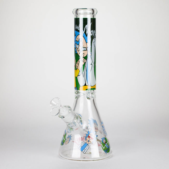 14" 7mm RM Glass Bong Heavy Duty Beaker Water Pipe