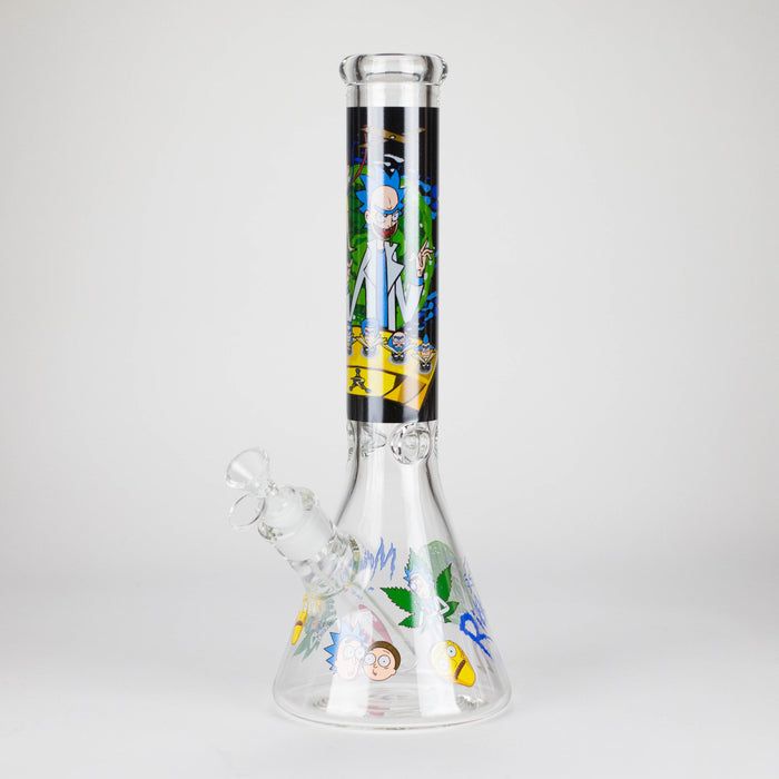 14" 7mm RM Glass Bong Heavy Duty Beaker Water Pipe