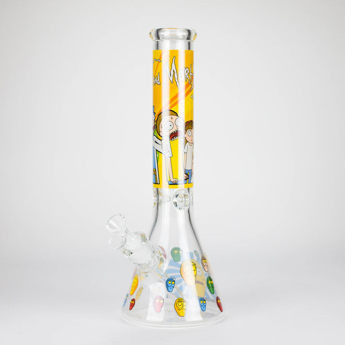 14" 7mm RM Glass Bong Heavy Duty Beaker Water Pipe