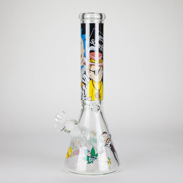 14" 7mm RM Glass Bong Heavy Duty Beaker Water Pipe
