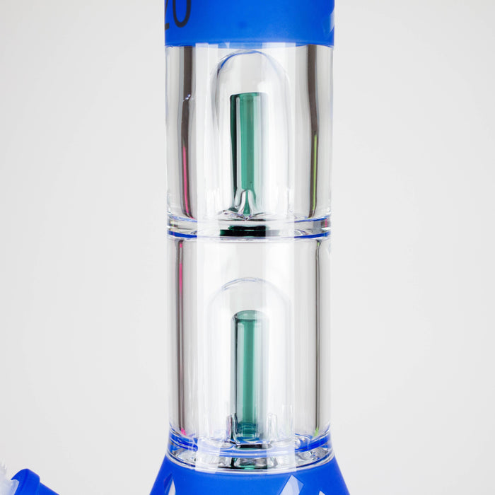 14" 7mm 420 Double Perc Fancy Glass Water Bong