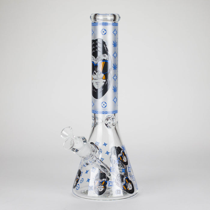 14" 7mm Gorilla Designs Glow In The Dark Beaker Bong In the Box