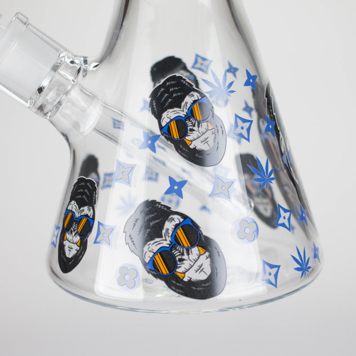 14" 7mm Gorilla Designs Glow In The Dark Beaker Bong In the Box