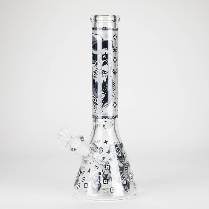 14" 7mm Gorilla Designs Glow In The Dark Beaker Bong In the Box