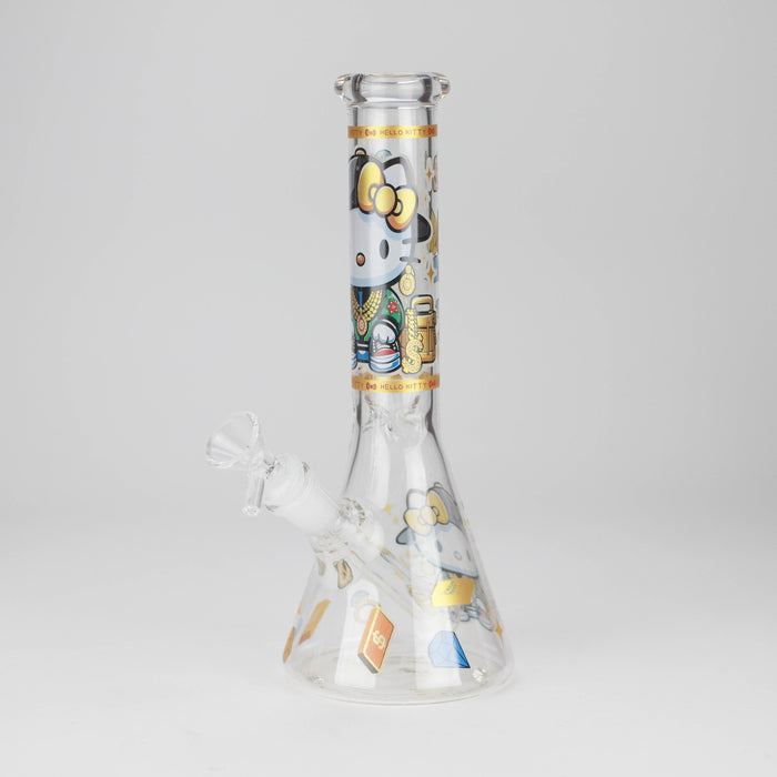 10" Wild Kitty Design Glass Beaker Bong