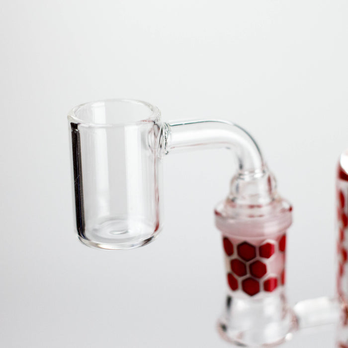 7" 2-in-1 Beehive Design Rig with Perc Banger & Bowl Included