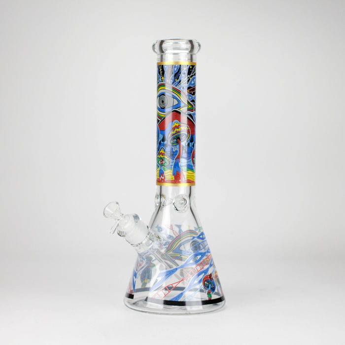 14" Eye Design 7mm Thick Heavy-Duty Glass Beaker Bong