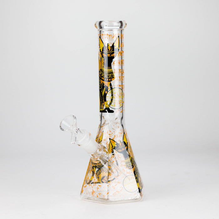 10" Ancient Art Design Glass Beaker Bong