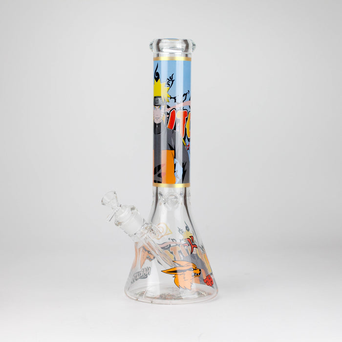 14" Comic Design 7mm Thick Heavy-Duty Glass Beaker Bong