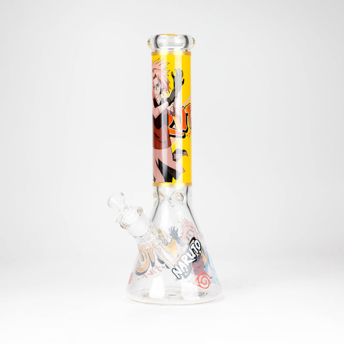 14" Comic Design 7mm Thick Heavy-Duty Glass Beaker Bong