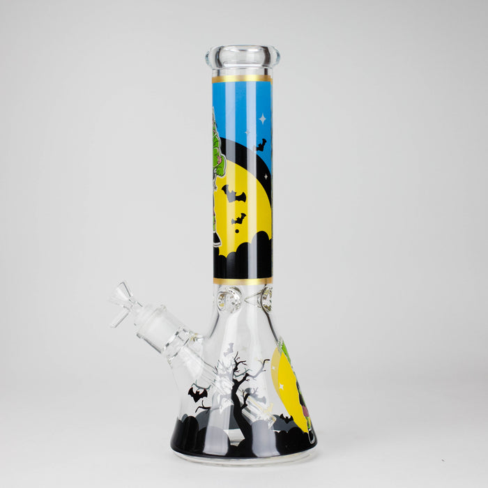14" Cartoon S Design 7mm Thick Heavy Duty Glass Beaker Bong