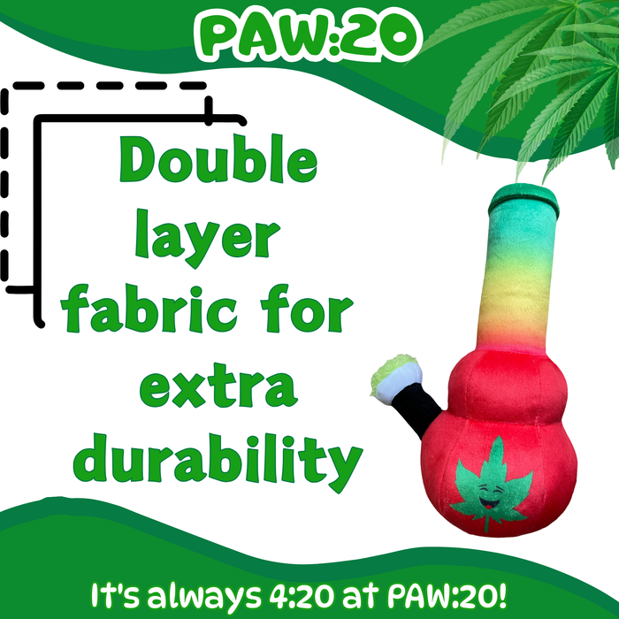 Bo da Bong - Parody Plush Rasta Color Squeaker Dog Toy - 9" | Jupiter Grass