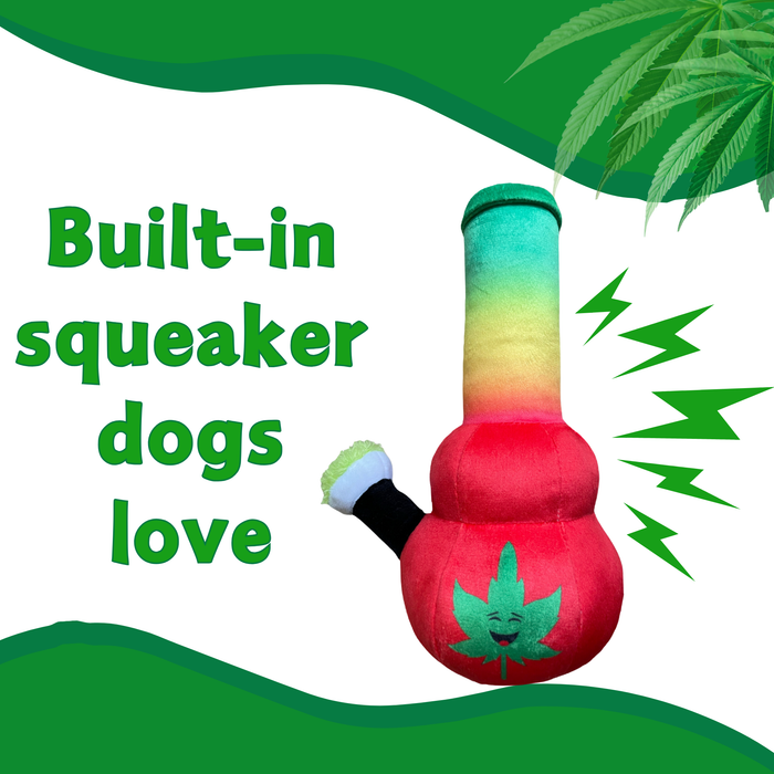 Bo da Bong - Parody Plush Rasta Color Squeaker Dog Toy - 9" | Jupiter Grass