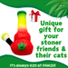 Lil Bo da Bong- Parody Plush Rasta Color Catnip Cat Toy - 5" | Jupiter Grass