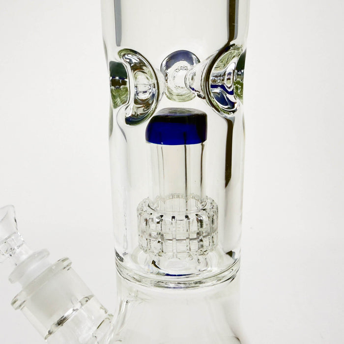 16" Color-Accented Glass Water Bong with Percolator | Jupiter Grass