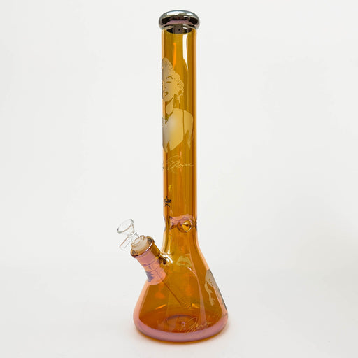 18" 7mm Glass Beaker Bong with Monroe Design and Ice Catcher | Jupiter Grass