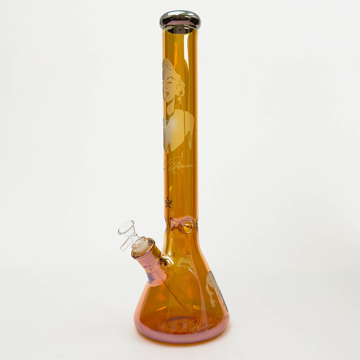 18" 7mm Glass Beaker Bong with Monroe Design and Ice Catcher | Jupiter Grass