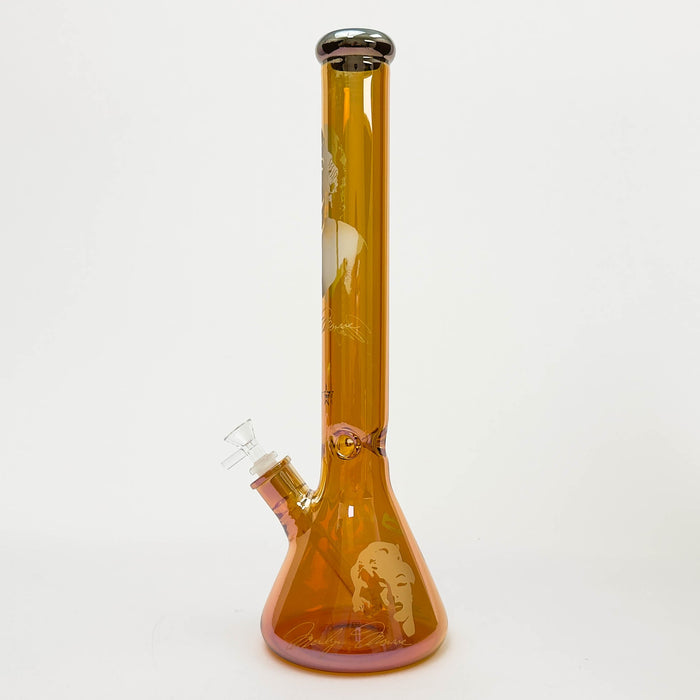 18" 7mm Glass Beaker Bong with Monroe Design and Ice Catcher | Jupiter Grass