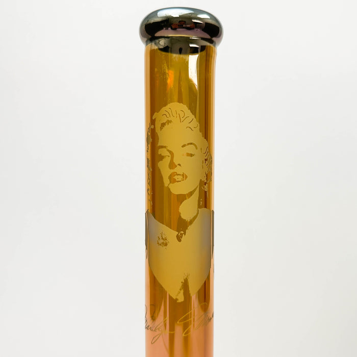 18" 7mm Glass Beaker Bong with Monroe Design and Ice Catcher | Jupiter Grass