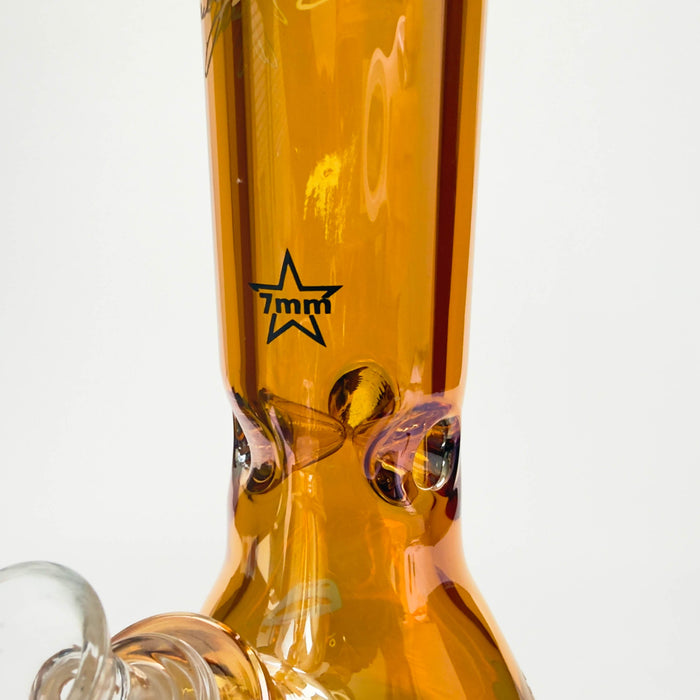 18" 7mm Glass Beaker Bong with Monroe Design and Ice Catcher | Jupiter Grass